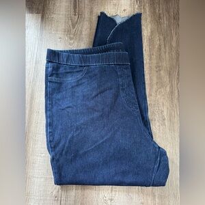 IsaacMizrahiLIVE Women’s Pull On Straight Leg Blue Jeans Size 22W